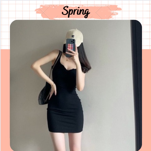 Váy ôm body cổ xẻ V Hàn Quốc