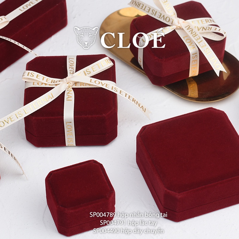 Hộp đựng quà tặng cho bông tai dây chuyền lắc tay lắc chân sang trọng hộp phụ kiện trang sức Cloe Accessories