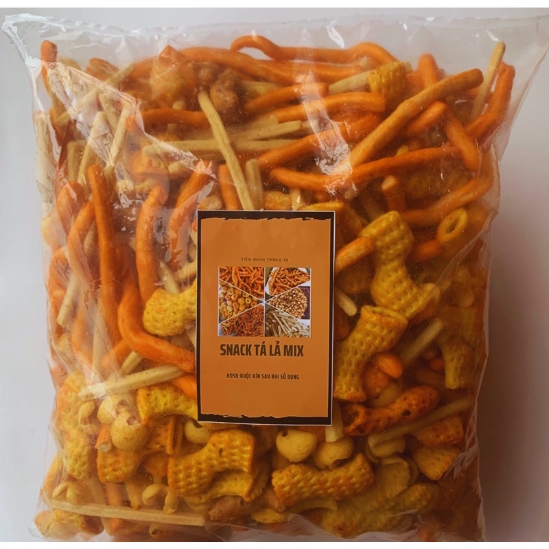 500gr snack TÁ LẢ siêu ngon siêu giòn mix 6 loại