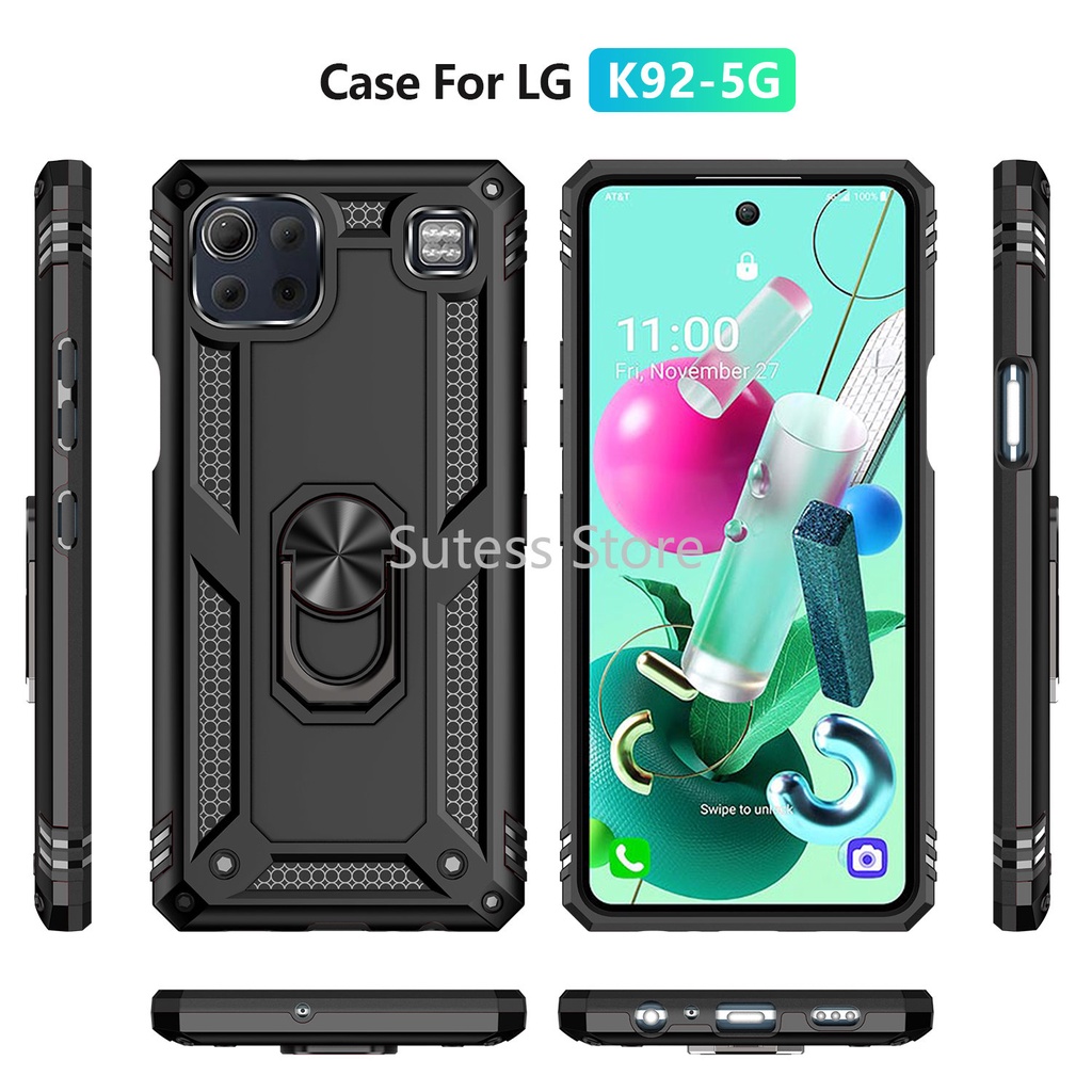 Ốp Điện Thoại Cứng Có Thanh Trượt Kiểu Quân Đội Cho LG K51 K61 K92 5G K53 K52 K51S K22 Q51 Q61