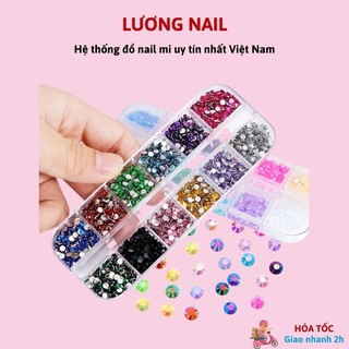 Đá trang trí móng khay mix 12 màu đủ size