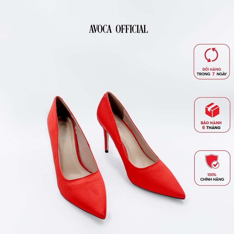 Giày satin lụa mũi nhọn gót 9cm cao cấp A1 ( giao hỏa tốc , free shiping , bảo hành 1 năm)