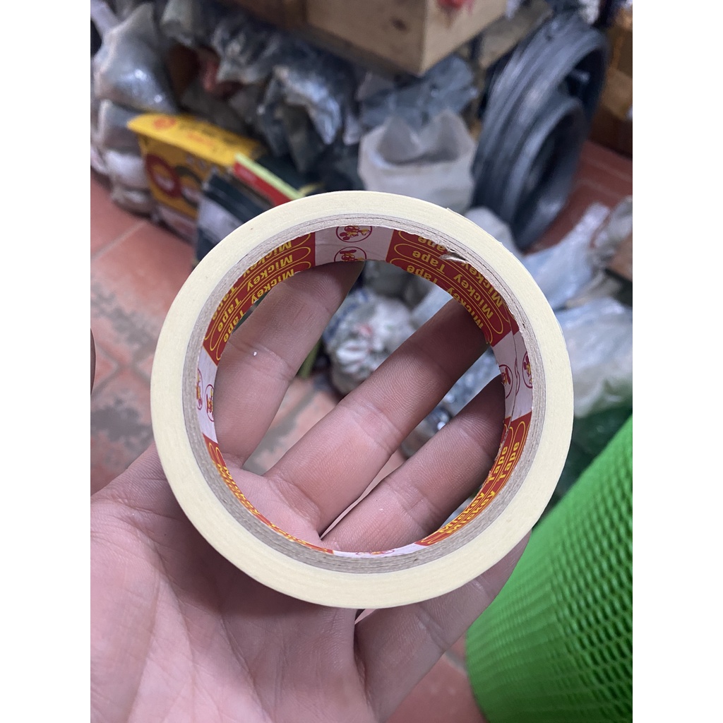 Băng dính giấy băng keo giấy chặn sơn nước, chặn sơn tường, cố định giấy vẽ bản 2cm