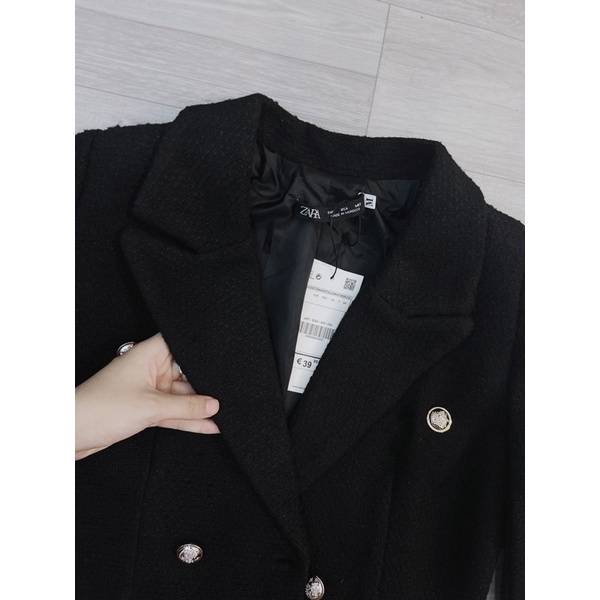 SIÊU PHẨM ÁO DẠ ĐEN CỔ VEST +SOOC CẠP CAO  HÀNG VNXK