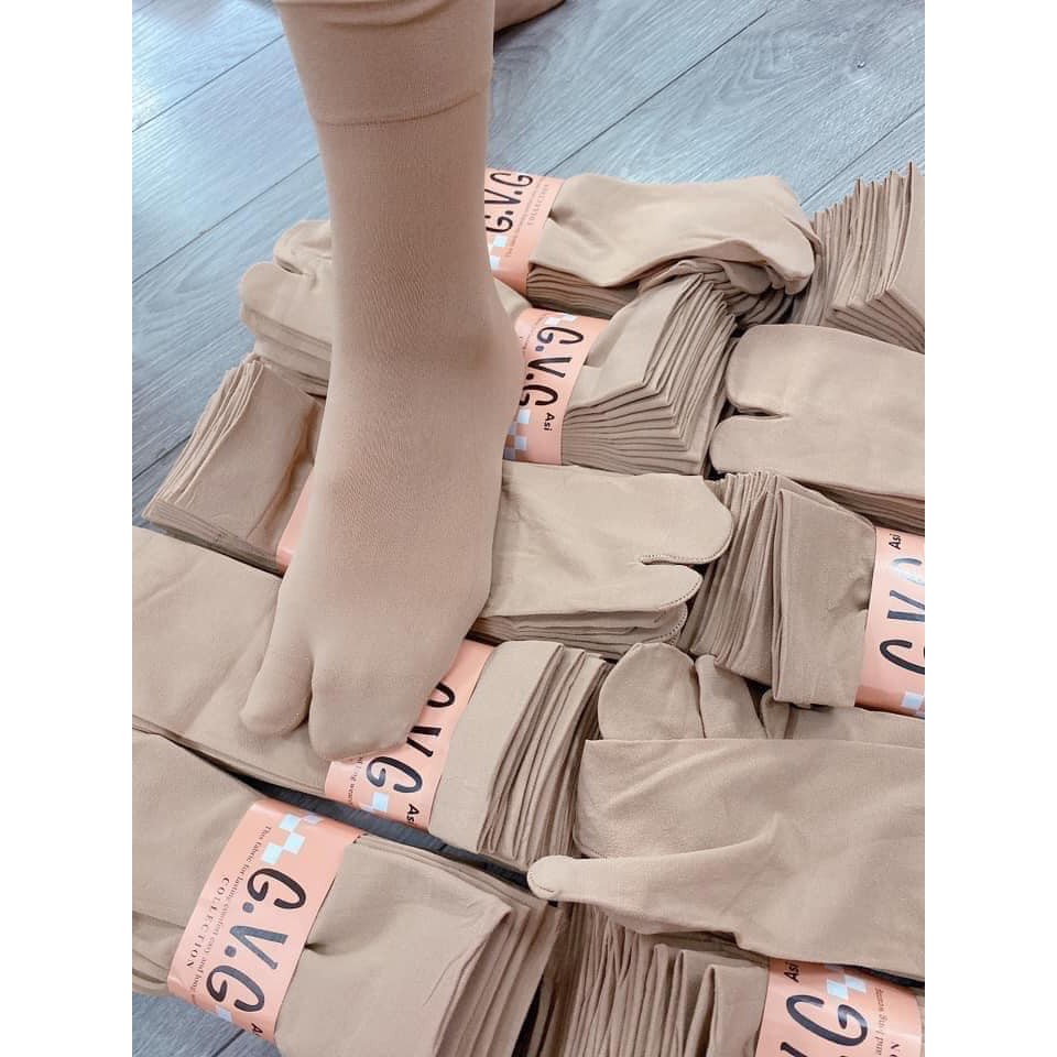 Sét 5 đôi Tất Nữ xỏ ngón chống nắng, ngăn tia UV Tất Cổ Cao Da Chân Vải cotton dày dặn, mềm mịn cực êm chân