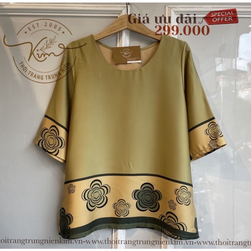 Áo lụa trung niên sang trọng bigsize