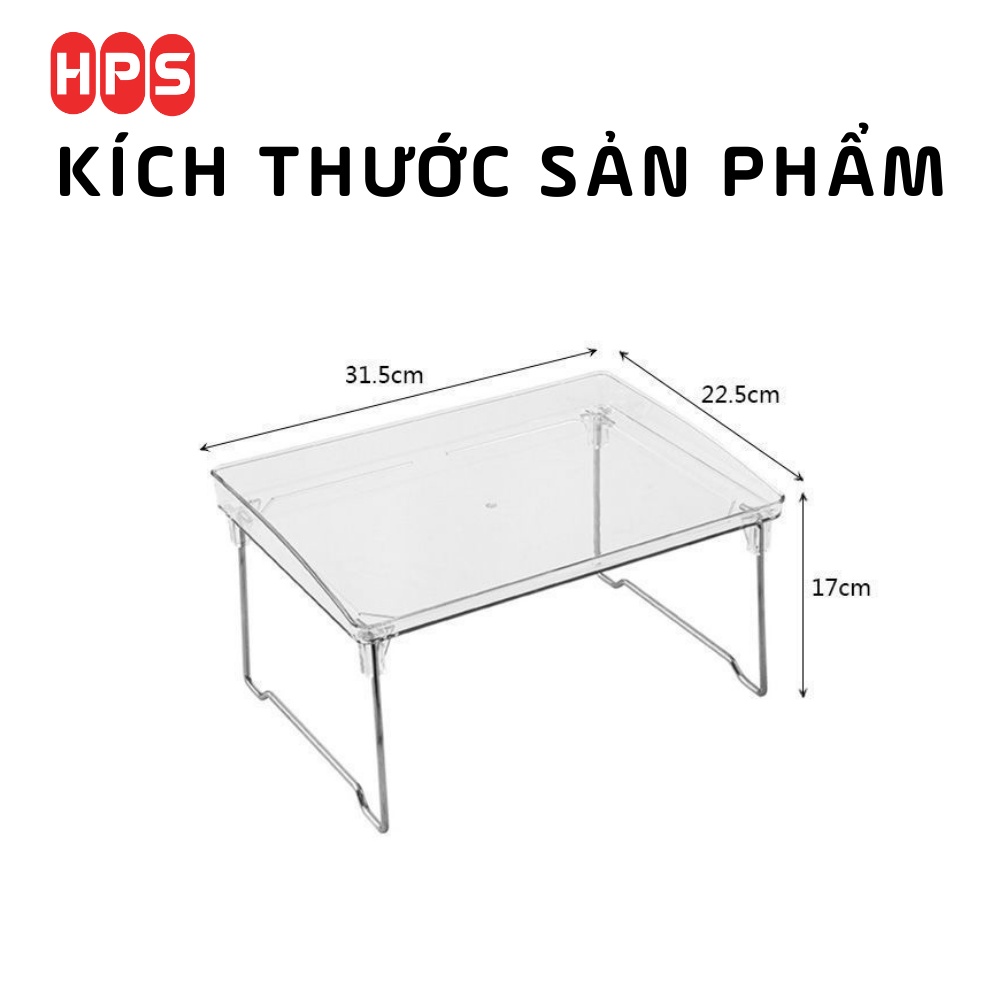 Kệ để đồ trong suốt chất liệu nhựa acrylic cao cấp có thể gấp gọn, Kệ để bàn trong suốt decor phòng, góc học tập