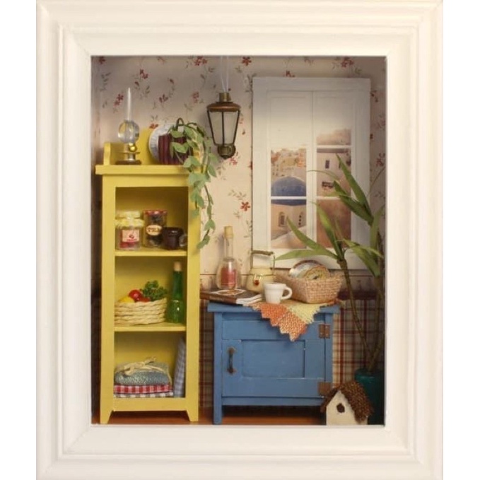 (Tặng mica,keo sữa,đèn)Mô hình đô chơi nhà búp bê bé tư làm diy doll house 6001
