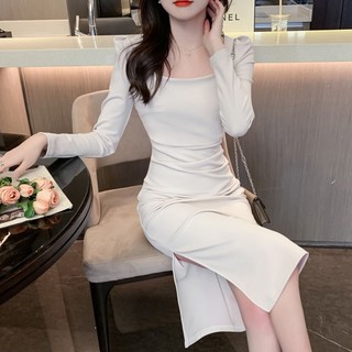 Đầm Dài Tay Ôm Eo Thời Trang Dành Cho Nữ