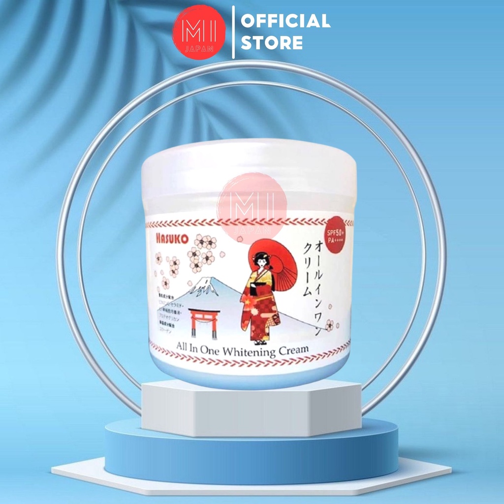 Kem trắng da bật tone toàn thân Hasuko NMN Nhật Bản chống nắng SPF 50+++