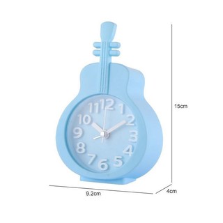 Đồng hồ để bàn tang trí có báo thưc hình cây đàn.-dong ho de ban