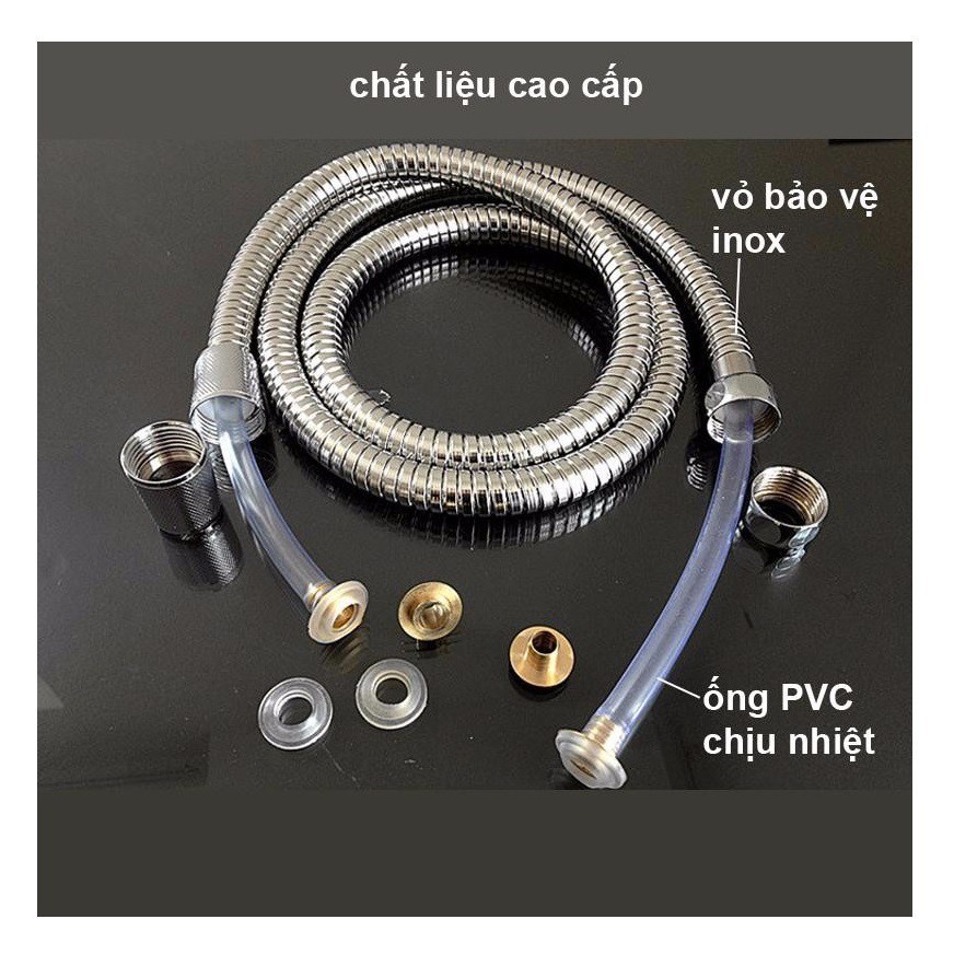 Combo Vòi Sen Tăng Áp Luva VS4 Kèm Dây Sen Tắm Luva Dài 1.5, BH 1 Năm, Đổi Lỗi 30 Ngày, Lõi Đồng