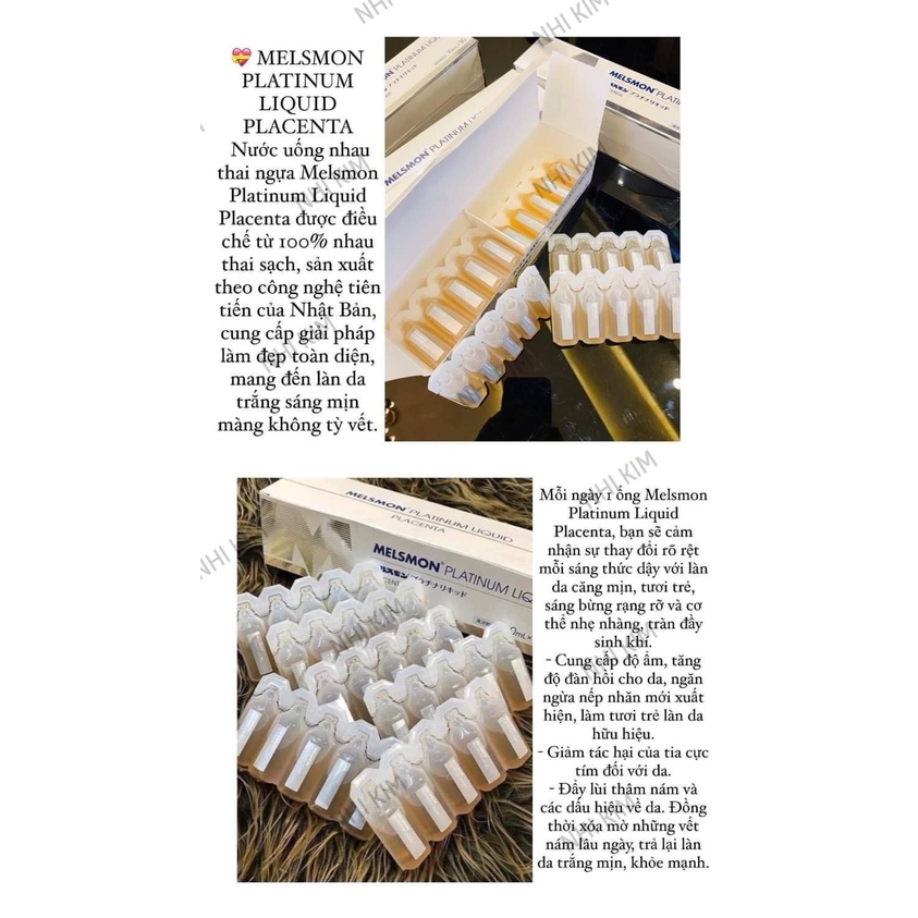 Nước Uống Tinh Chất Nhau Thai Ngựa Melsmon Platinum Liquid