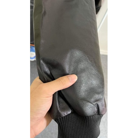 Áo khoác varsity ENERGY chất dạ dày dặn  phối tay da cao cấp