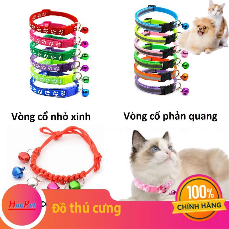 Vòng cổ chó mèo cao cấp (3 loại) Dùng cho chó mèo từ 1-5kg (hanpet 4711849)