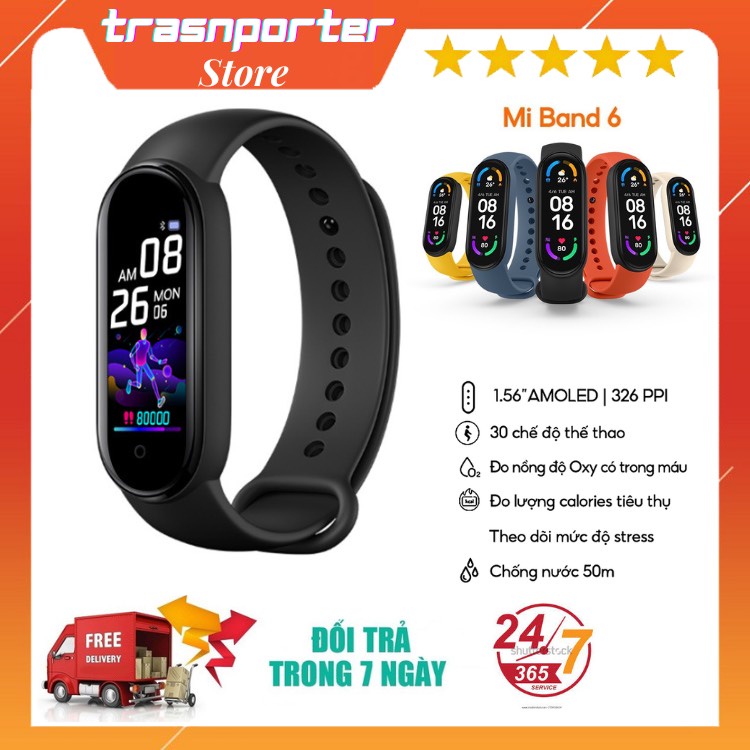 Đồng hồ thông minh Mi 6– Vòng đeo tay thông minh Mi 6 phổ biến M3 M4 M5 M6 Smart Band Fitness smartband Mi Bracelet M 6