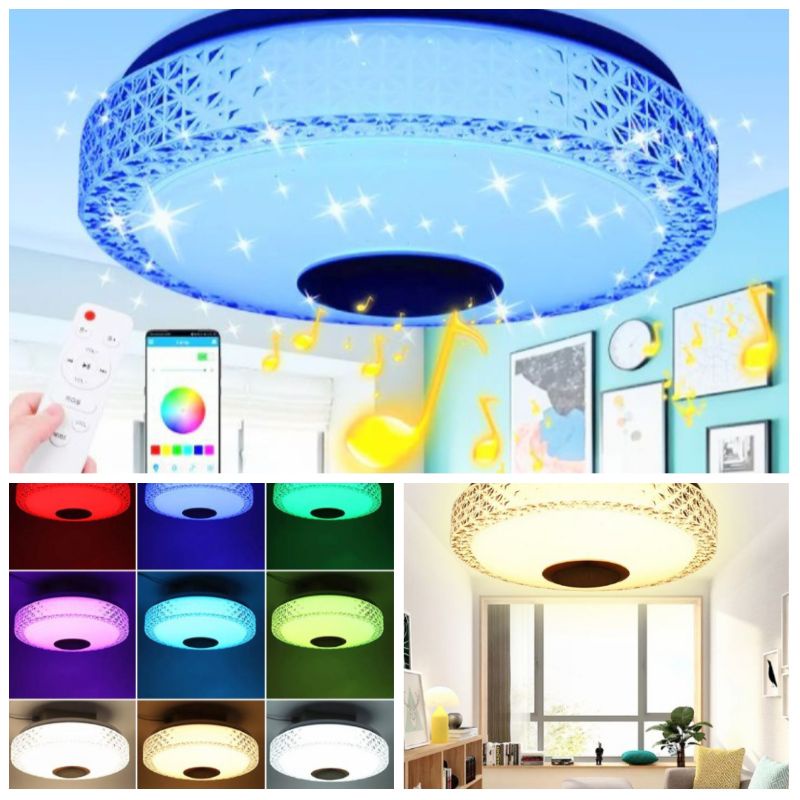 ĐÈN LED MÀU ỐP TRẦN CÓ LOA NGHE NHẠC KẾT NỐI BLUETOOTH THÔNG MINH MẪU MỚI HÀNG ĐẸP HÀNG CHUẨN