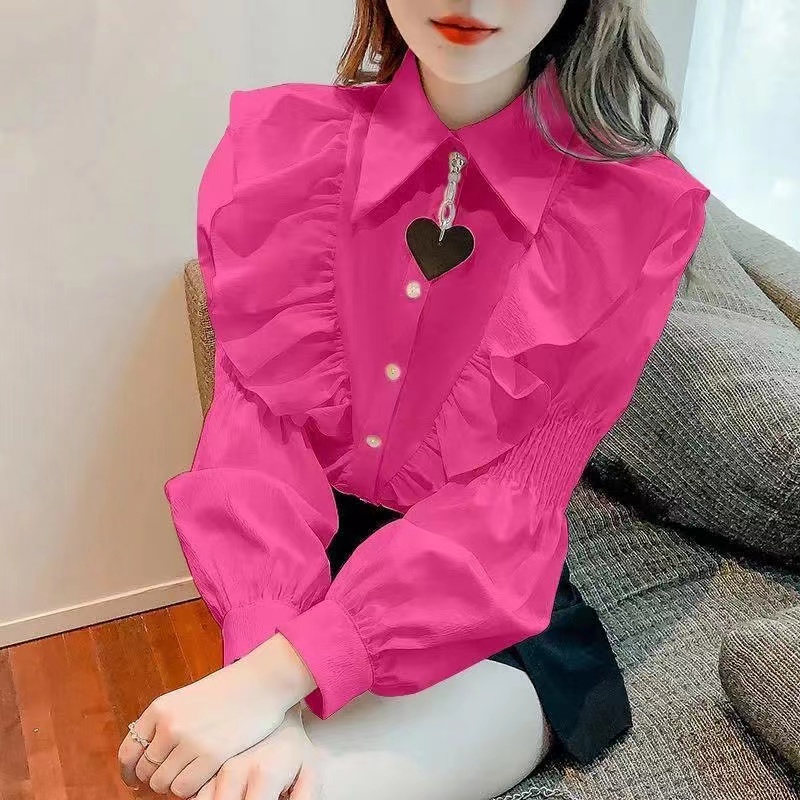 Áo Sơ Mi Tay Dài Dáng Ôm Phong Cách Hàn Quốc Thời Trang Cho Nữ