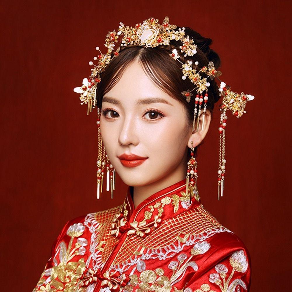 AROMA Trâm Cài Tóc Hình Vương Miện Phong Cách Trung Hoa Cổ Điển Cho Cô Dâu