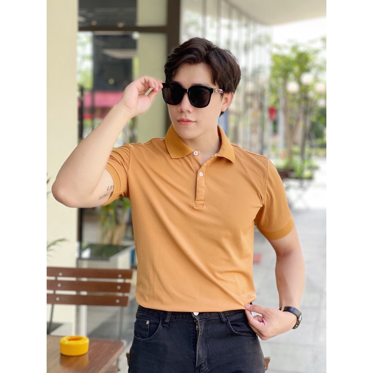 Áo Thun Nam POLO Trơn DAVIX Tone Pastel Thanh Lịch Vải Cá Sấu Cao Cấp Tay Ngắn