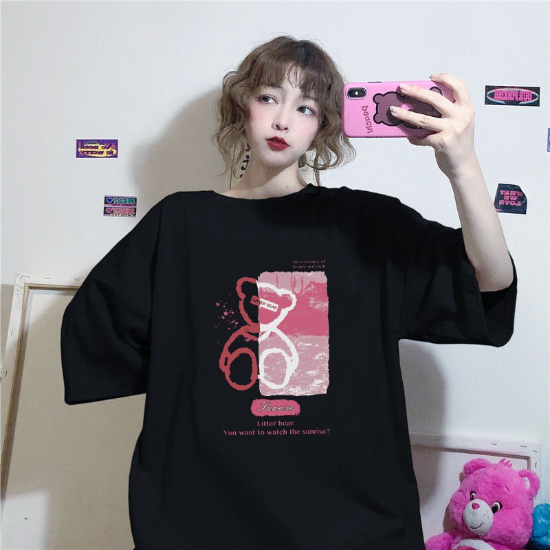 NRVP Áo Thun Unisex Mùa Hè Dáng Suông Tay Cộc Phong Cách Hàn Quốc Cho Nam Nữ