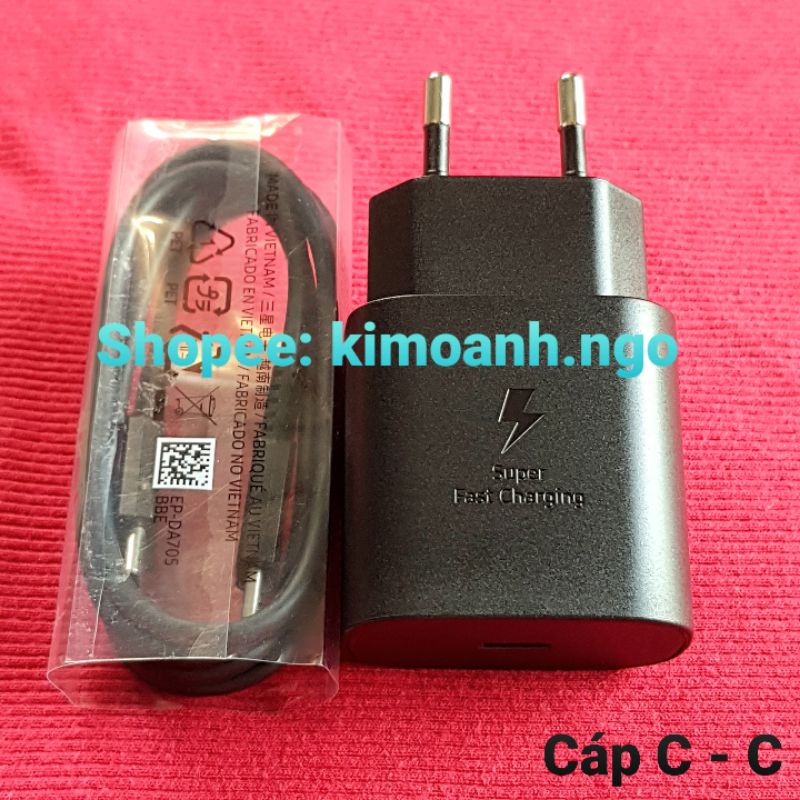 Sạc Nhanh 25W Samsung M23 M33 M53, A23 A24 A33 A34 A53 A54 A73... New Seal.