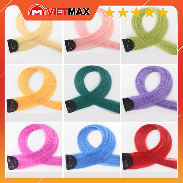 Tép Tóc Giả Kẹp Nhiều Màu, Móc Line Tóc Phong Cách Hàn Quốc Cá Tinh, Trẻ Trung