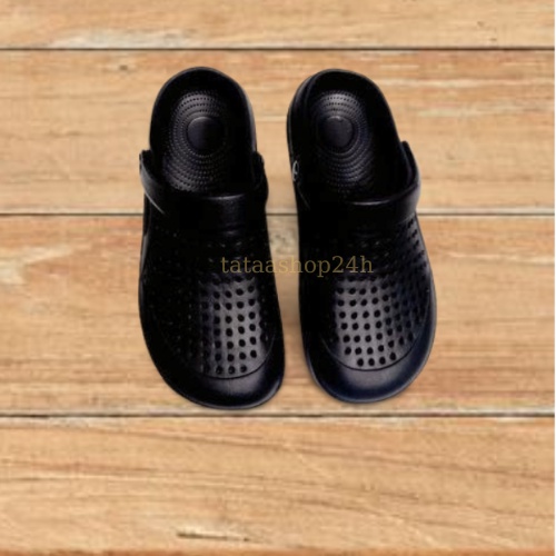 Dép Crocs unisex siêu nhẹ - Sục lỗ bít mũi nam nữ đi mưa siêu bền - TA02