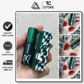  Son Thỏ Xanh Lá Son tint Lì Thỏ Đen Màu 10 Cappuvini 