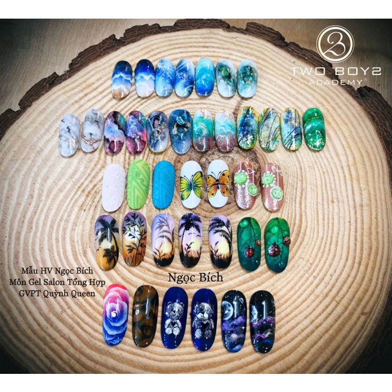 Sét Gel 15 màu hộp đen vẽ hoa văn,ren Gel vẽ phong cảnh,bản tròn