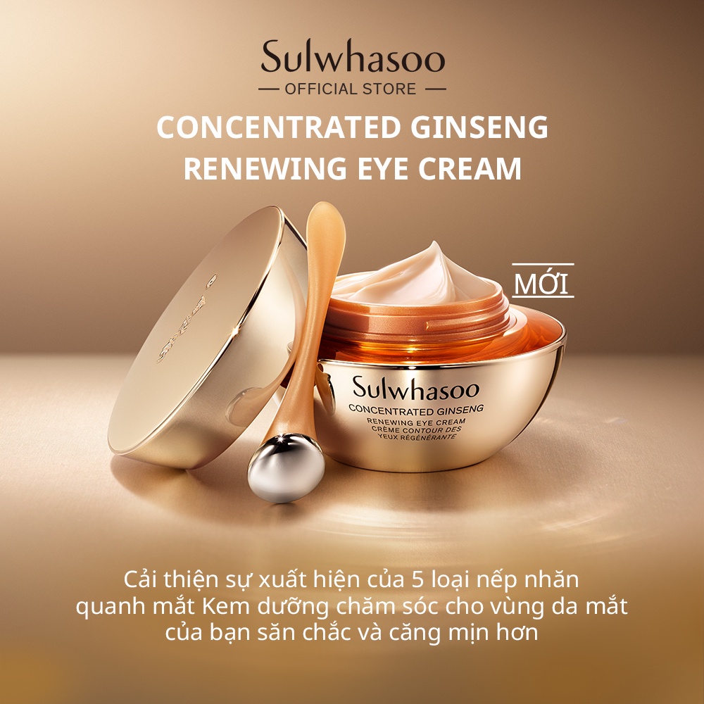 [HB Gift] 2 Mẫu thử Kem Dưỡng Mắt Nhân Sâm Ngừa Lão Hóa Sulwhasoo C.G.RENEWING EYE CREAM 5MLx2