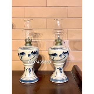 Đèn dầu sen rạn tặng bóng