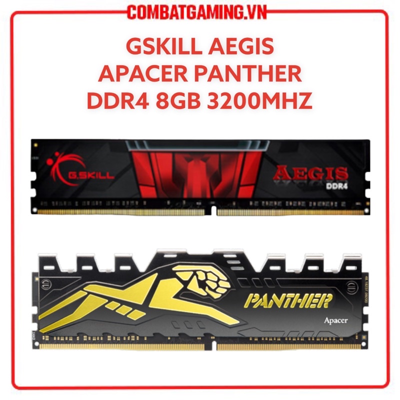 Ram Apacer Panther - Gskill Aegis 8GB (1x8GB) DDR4 3200Mhz - Hàng Chính Hãng