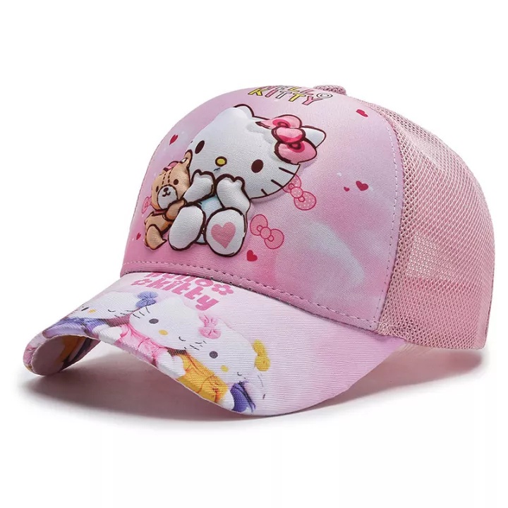 Mũ Lưỡi Trai In Hình Công Chúa Hoạt Hình 3D Cho Bé Gái Từ 2-8 Tuổi