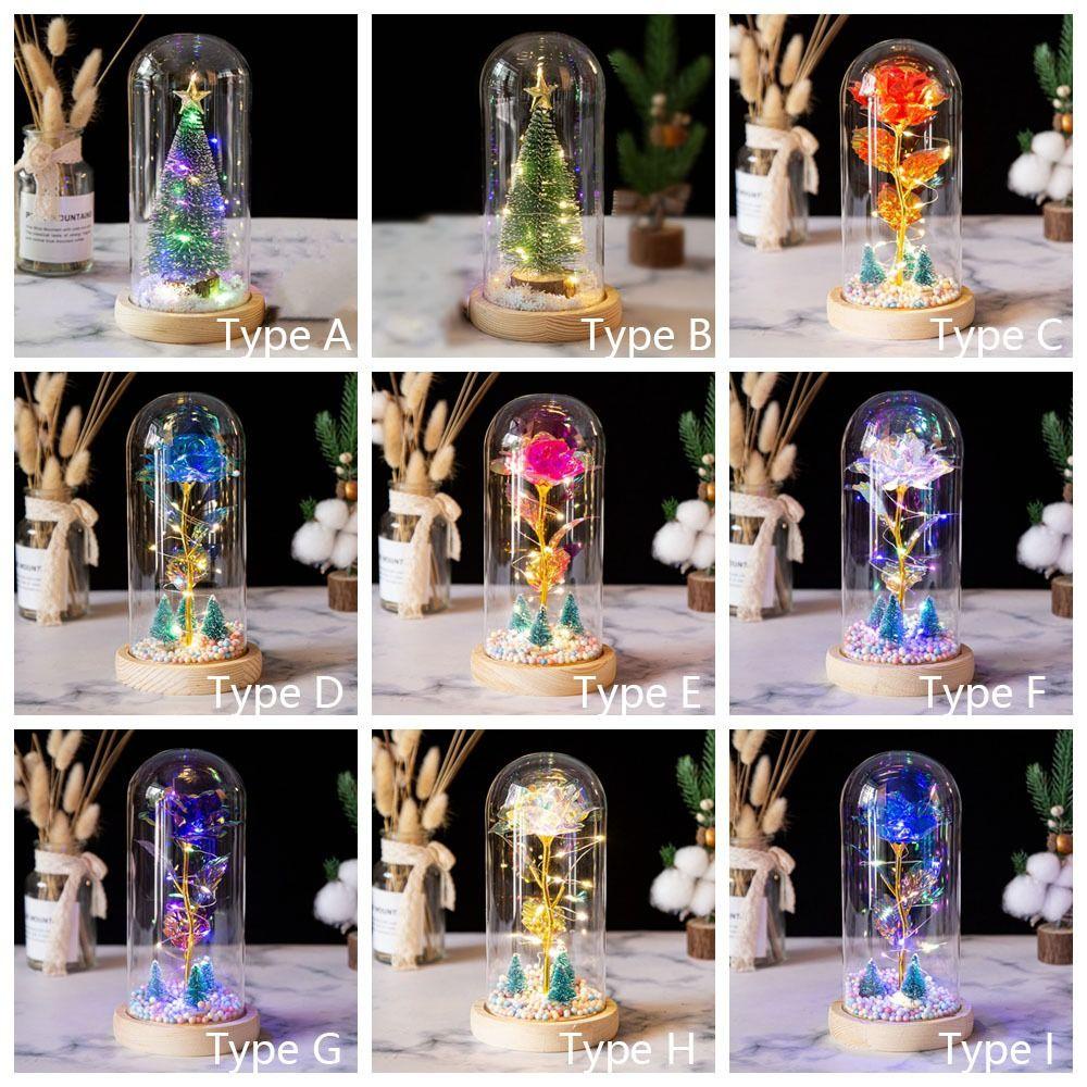 CONOPERY Cây Đèn LED Đế Gỗ Dùng Làm Quà Lưu Niệm Năm Mới