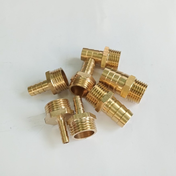 Đầu nối thau đuôi chuột ren ngoài