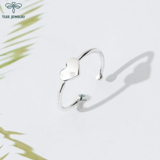 Nhẫn bạc nữ TLEE tim trơn freesize cá tính TLEE JEWELRY A0233