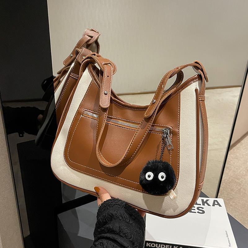 Ielgy Túi bucket Đeo Chéo Phủ Lông Phong Cách retro Thời Trang Nữ