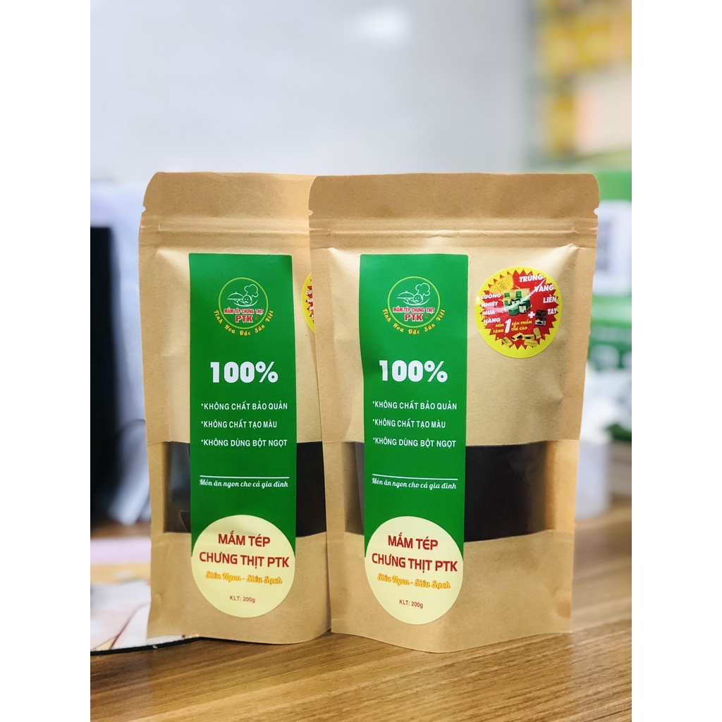 2 túi MTCT 200g ăn liền (bên trong hút chân không dễ dàng bảo quản, tiện lợi, dễ mang đi xa)