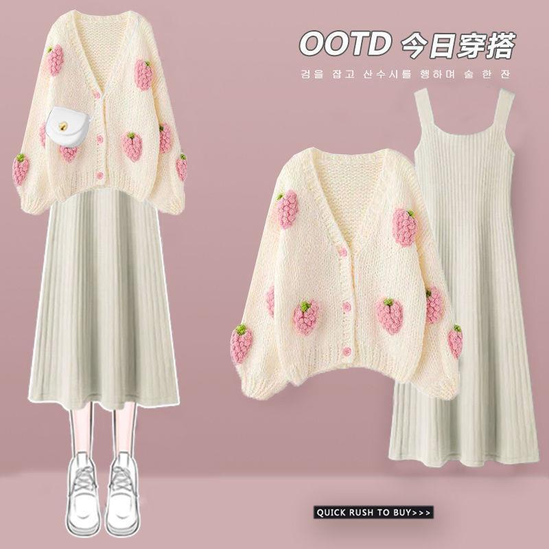 Set Áo Sweater Phối Chân Váy Ôm Eo Phong Cách Pháp Thời Trang Mùa Thu 2022 Mới