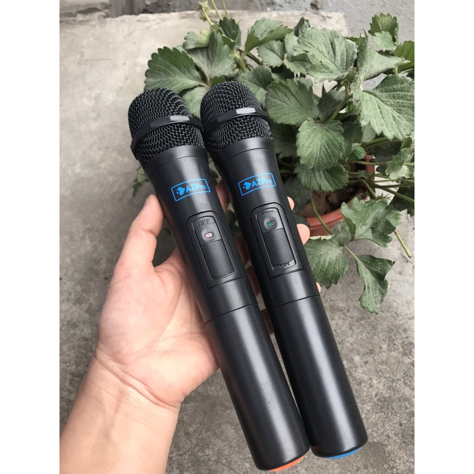Loa kéo karaoke mini AZPro AZ 8 Loa bluetooth 2 mic Loa kẹo kéo di động