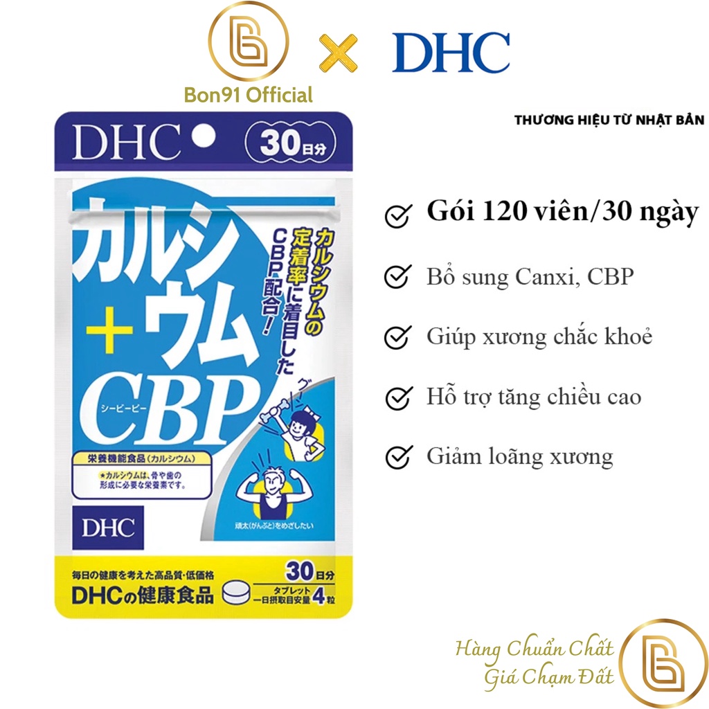 Viên uống DHC Bổ Sung Canxi Calcium + CBP 30 ngày Nhật Bản