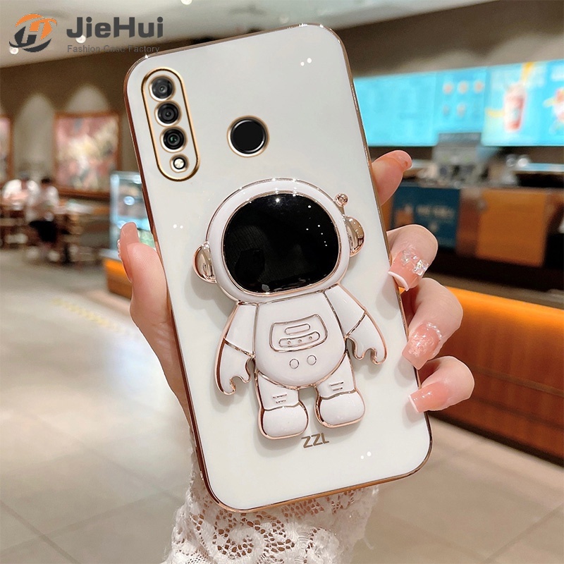 Ốp Điện Thoại Cao Su Mềm Có Giá Đỡ Gập Hình Phi Hành Gia Cho Huawei P30 Lite P20 Pro P40 Y9S Mate 20 Mate30