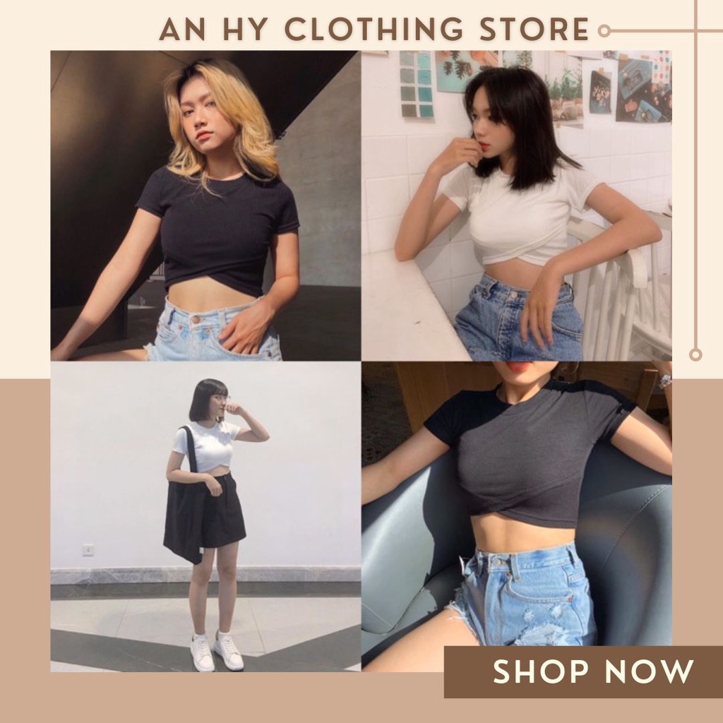 (có bán sỉ,ảnh thật,hoả tốc)🍑 ÁO_CROPTOP_CHÉO_EO🥦