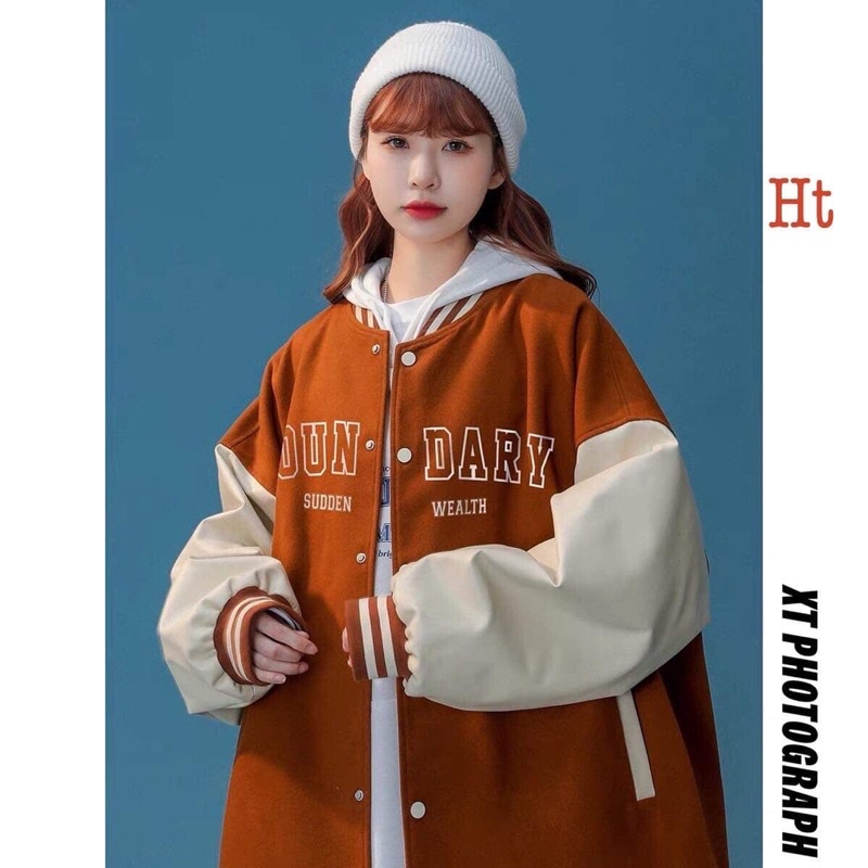 Áo khoác bomber nỉ BOUN HT12