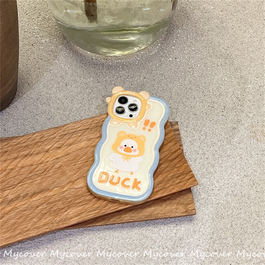 Ốp Điện Thoại Họa Tiết Hoạt Hình Chú Vịt &amp; Quái Vật Cho iPhone 11 12 13 14 Pro Max X Xr Xs 8 7 6 Plus SE 2020