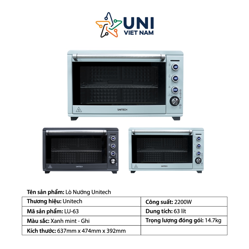 Lò nướng Unitech LU-63