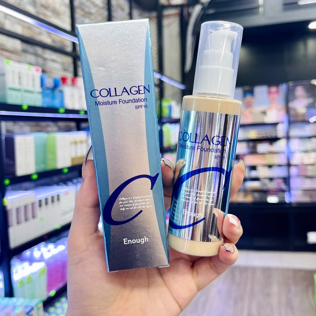 Kem Nền Collagen Căng Bóng Da Chống Nắng ENOUGH Collagen Moisture Foundation SPF15