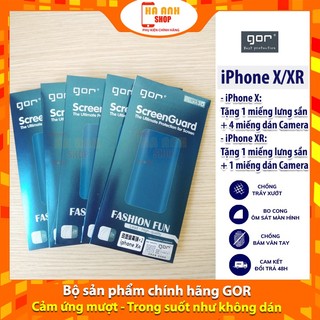 Dán dẻo trong iPhone X / XR chính hãng GOR cao cấp( Bộ 3 miếng)