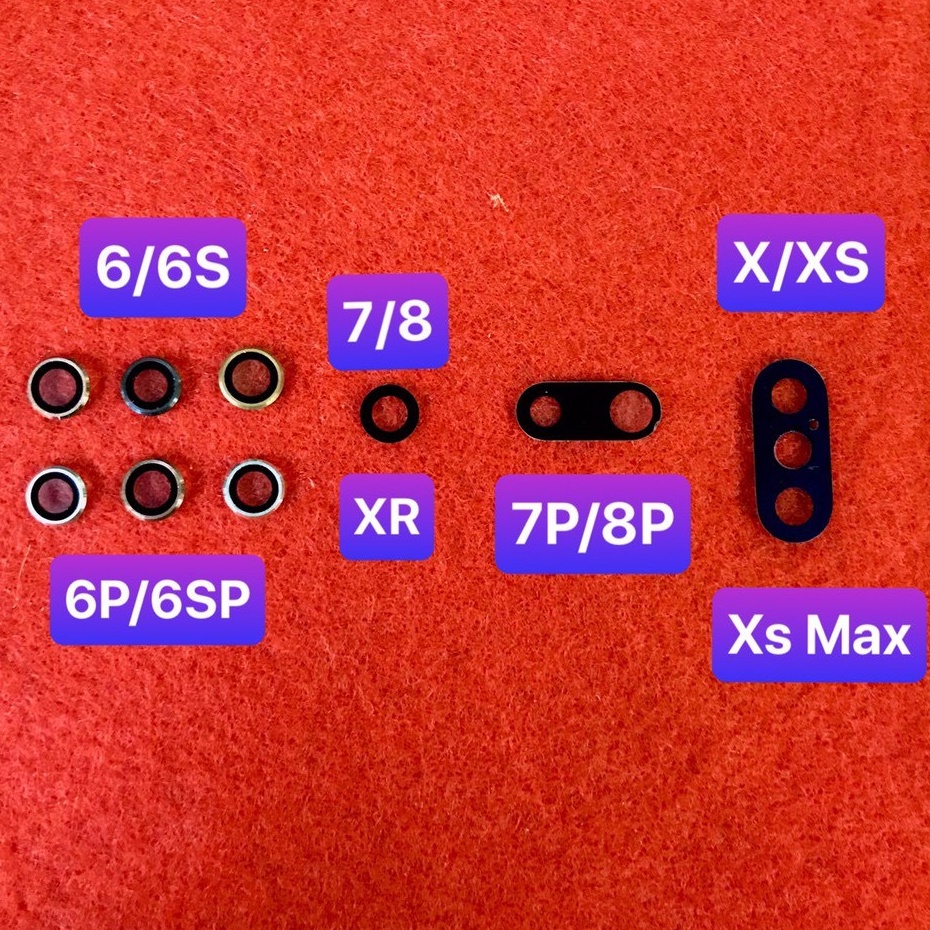 Kính camera 6 / 6s / 6P / 6sP / 7 / 8 / 7P / 8P / X / Xr / Xs / XsMax